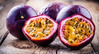 purple passion fruits